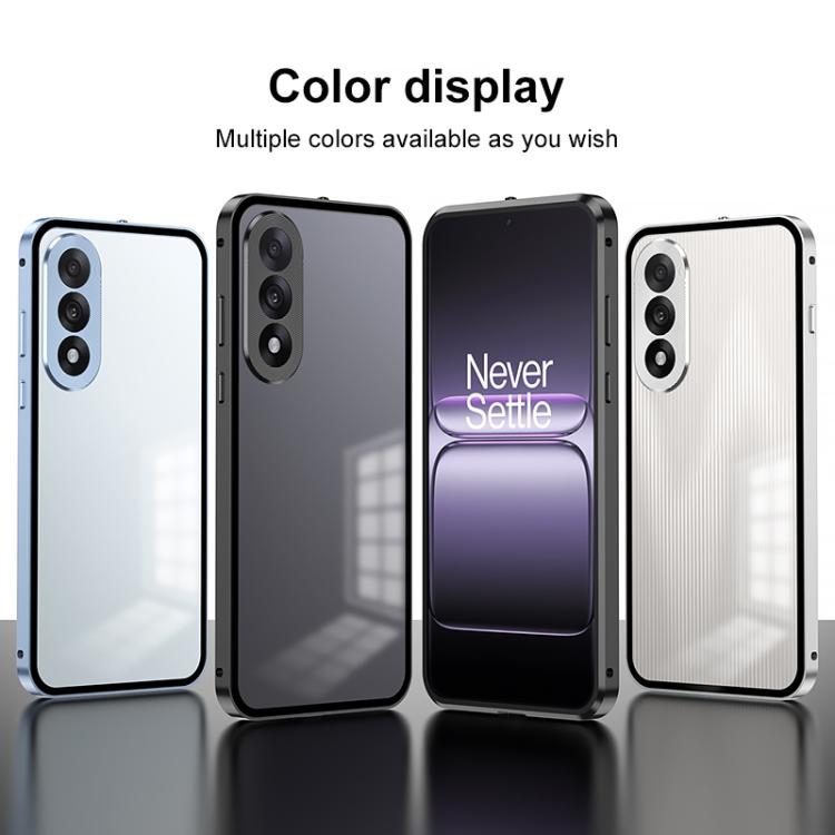 For OnePlus Ace 5 Racing Snap Buckle Single-sided Metal Frame Frosted Phone Case