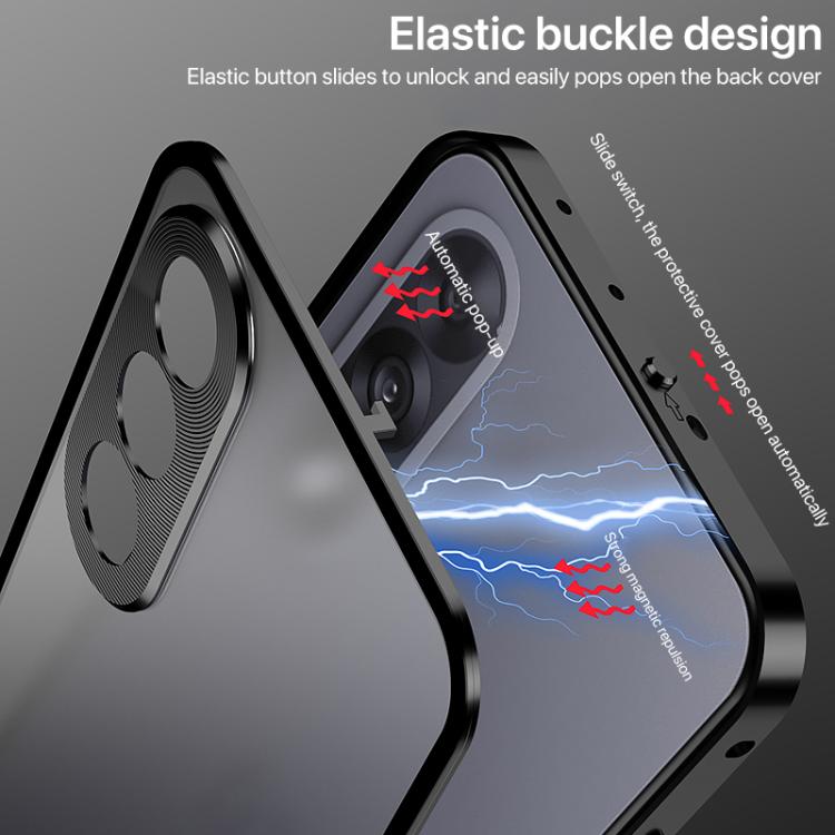 For OnePlus Ace 5 Ultra / Nord 5 Snap Buckle Single-sided Metal Frame Frosted Phone Case