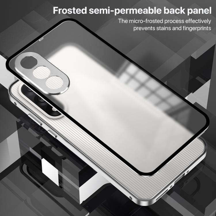 For OnePlus Ace 5 Racing Snap Buckle Single-sided Metal Frame Frosted Phone Case