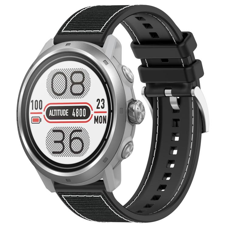 20mm For COROS Pace 2 / Apex 2 42mm  xDfind Hybrid Nylon Braid Silicone Watch Band