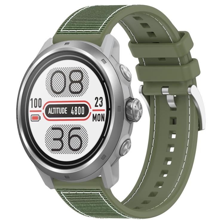 20mm For COROS Pace 2 / Apex 2 42mm  xDfind Hybrid Nylon Braid Silicone Watch Band