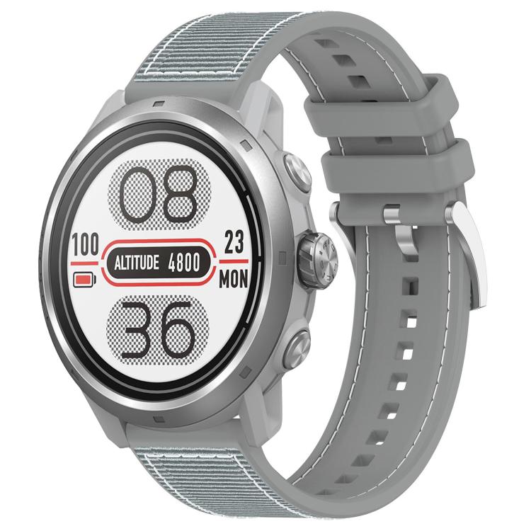 20mm For COROS Pace 2 / Apex 2 42mm  xDfind Hybrid Nylon Braid Silicone Watch Band