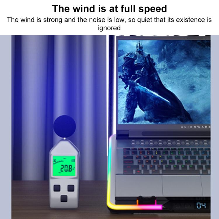 NUOXI F36-2 6-Speed Adjustable Dual-Fan Ultrathin Laptop Cooler