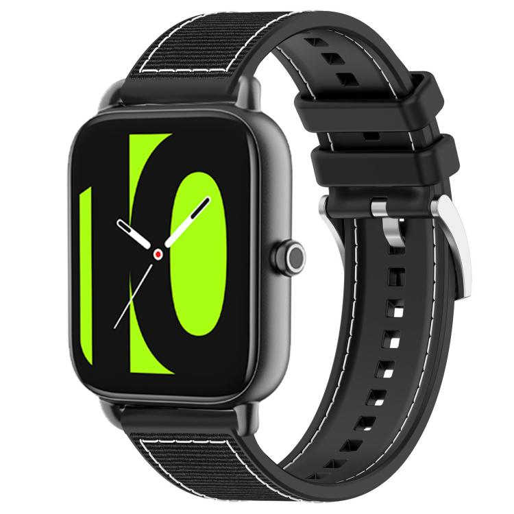 20mm For Xiaomi Haylou RS4 Plus LS11 / LS12 xDfind Hybrid Nylon Braid Silicone Watch Band