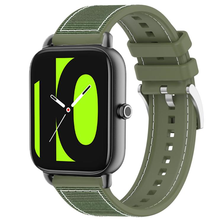 20mm For Xiaomi Haylou RS4 Plus LS11 / LS12 xDfind Hybrid Nylon Braid Silicone Watch Band