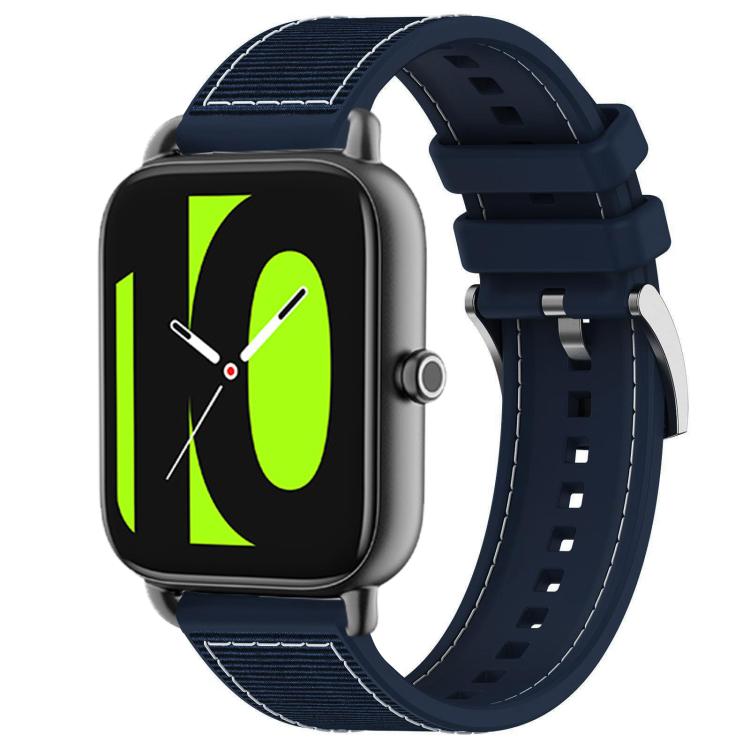 20mm For Xiaomi Haylou RS4 Plus LS11 / LS12 xDfind Hybrid Nylon Braid Silicone Watch Band