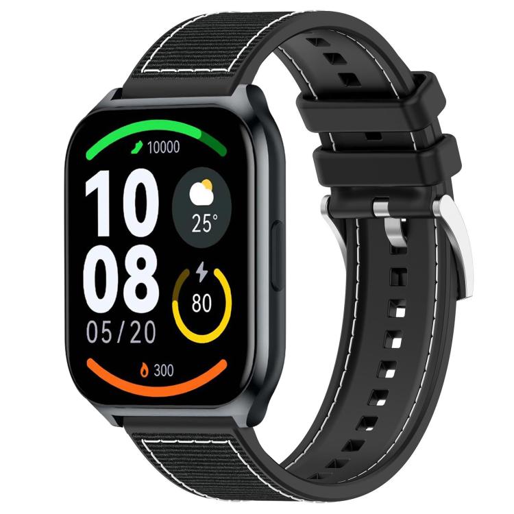 22mm For Xiaomi Haylou?Watch S001 / LS02 Pro xDfind Hybrid Nylon Braid Silicone Watch Band