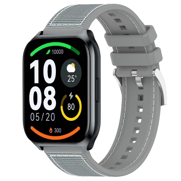 22mm For Xiaomi Haylou?Watch S001 / LS02 Pro xDfind Hybrid Nylon Braid Silicone Watch Band