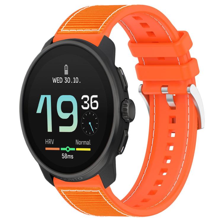 22mm For Suunto Race S / Race / 9 Peak xDfind Hybrid Nylon Braid Silicone Watch Band