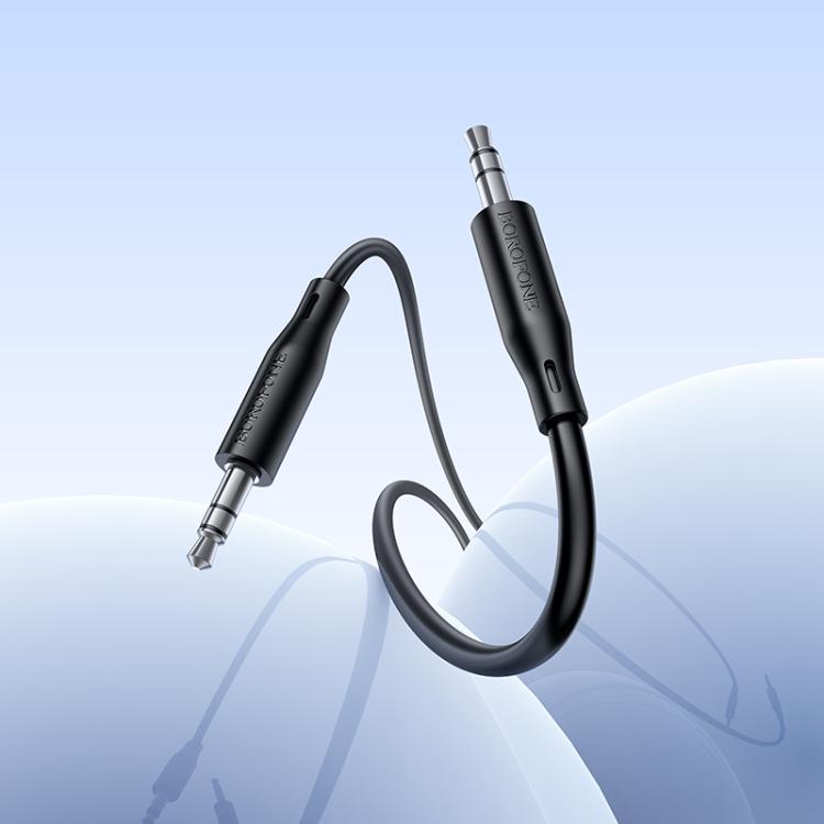 BOROFONE BL26 1m 3.5mm Male to Male Standard AUX Audio Cable - Black