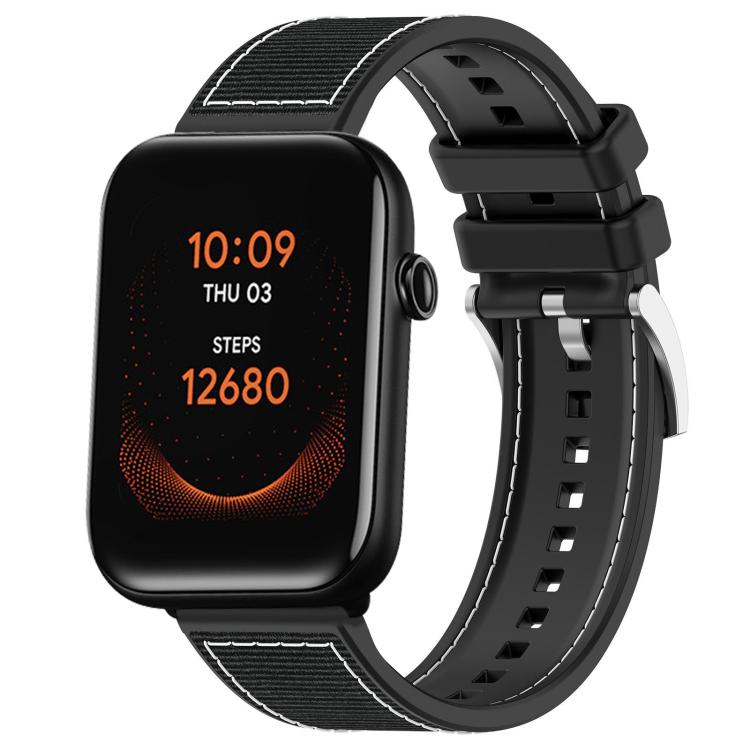 20mm For Ticwatch GTH / E3 / E / 2 xDfind Hybrid Nylon Braid Silicone Watch Band