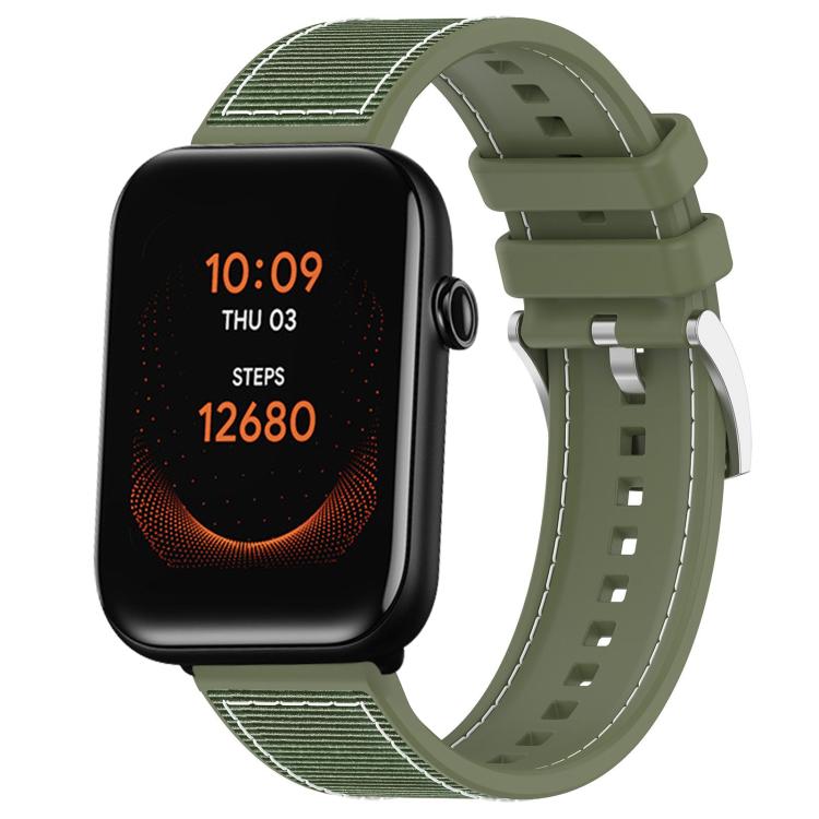 20mm For Ticwatch GTH / E3 / E / 2 xDfind Hybrid Nylon Braid Silicone Watch Band