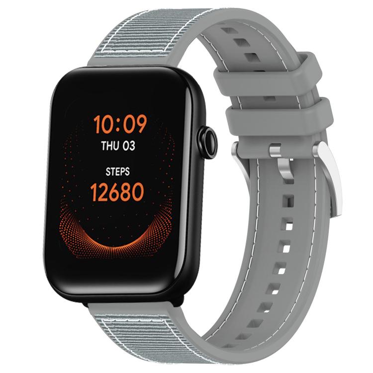 20mm For Ticwatch GTH / E3 / E / 2 xDfind Hybrid Nylon Braid Silicone Watch Band