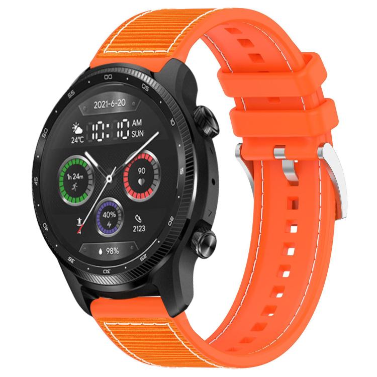 22mm For Ticwatch Pro X / Pro 3 / Pro xDfind Hybrid Nylon Braid Silicone Watch Band