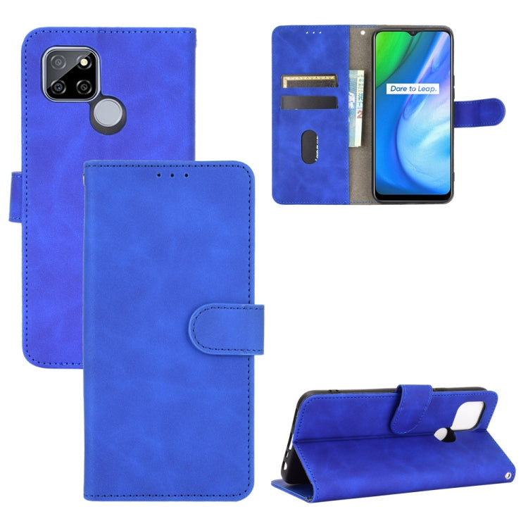 For OPPO Realme V3 Solid Color Skin Feel Magnetic Buckle Horizontal Flip Calf Texture PU Leather Case with Holder & Card Slots & Wallet