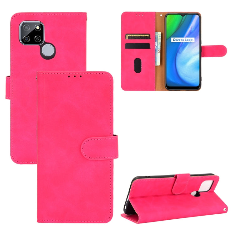 For OPPO Realme V3 Solid Color Skin Feel Magnetic Buckle Horizontal Flip Calf Texture PU Leather Case with Holder & Card Slots & Wallet