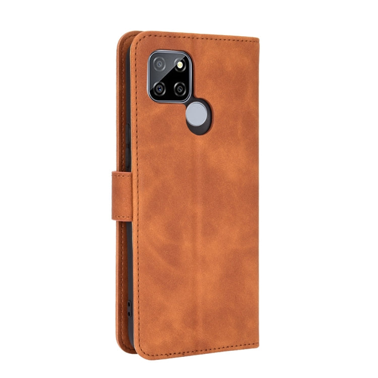 For OPPO Realme V3 Solid Color Skin Feel Magnetic Buckle Horizontal Flip Calf Texture PU Leather Case with Holder & Card Slots & Wallet