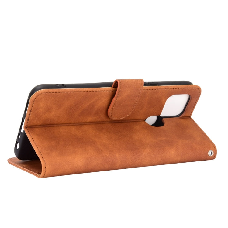 For OPPO Realme V3 Solid Color Skin Feel Magnetic Buckle Horizontal Flip Calf Texture PU Leather Case with Holder & Card Slots & Wallet