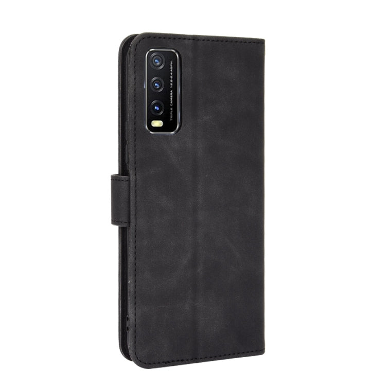 For Vivo Y20 / Y20i (Indian) Solid Color Skin Feel Magnetic Buckle Horizontal Flip Calf Texture PU Leather Case with Holder & Card Slots & Wallet