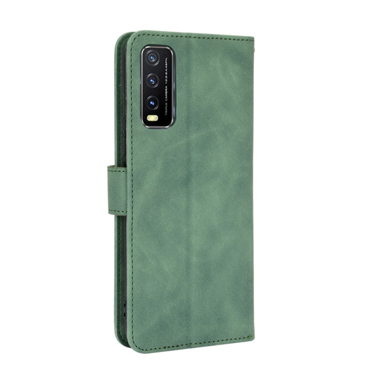 For Vivo Y20 / Y20i (Indian) Solid Color Skin Feel Magnetic Buckle Horizontal Flip Calf Texture PU Leather Case with Holder & Card Slots & Wallet