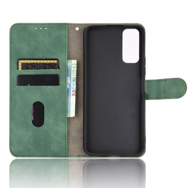 For Vivo Y20 / Y20i (Indian) Solid Color Skin Feel Magnetic Buckle Horizontal Flip Calf Texture PU Leather Case with Holder & Card Slots & Wallet