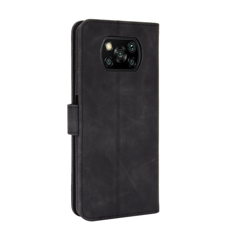 For Xiaomi Poco X3 NFC Solid Color Skin Feel Magnetic Buckle Horizontal Flip Calf Texture PU Leather Case with Holder & Card Slots & Wallet