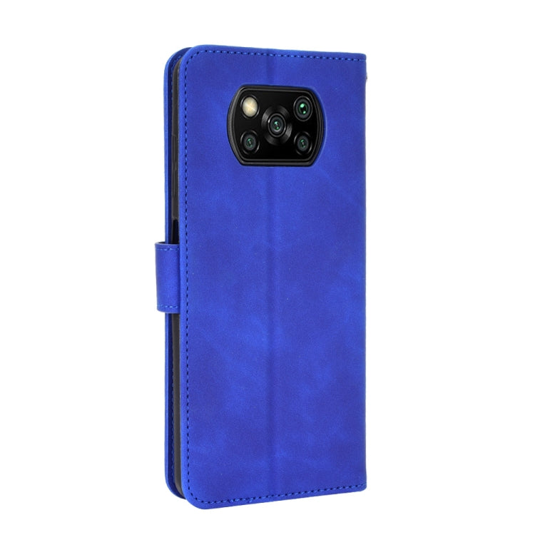 For Xiaomi Poco X3 NFC Solid Color Skin Feel Magnetic Buckle Horizontal Flip Calf Texture PU Leather Case with Holder & Card Slots & Wallet