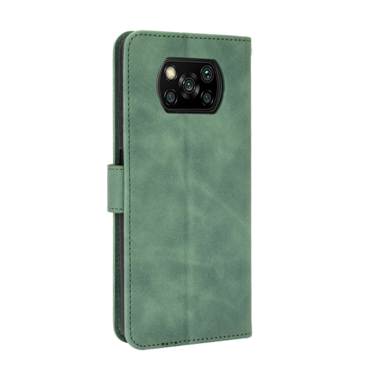 For Xiaomi Poco X3 NFC Solid Color Skin Feel Magnetic Buckle Horizontal Flip Calf Texture PU Leather Case with Holder & Card Slots & Wallet
