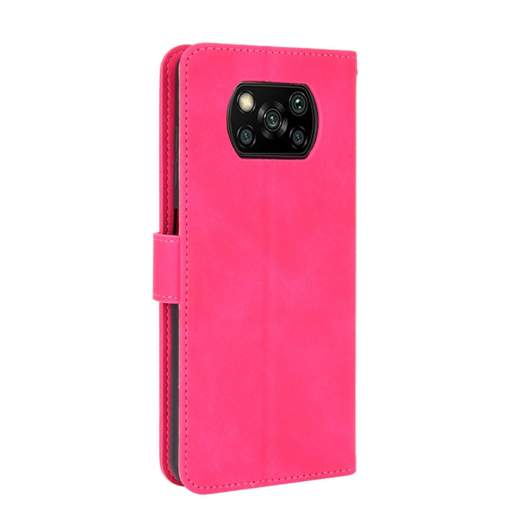 For Xiaomi Poco X3 NFC Solid Color Skin Feel Magnetic Buckle Horizontal Flip Calf Texture PU Leather Case with Holder & Card Slots & Wallet
