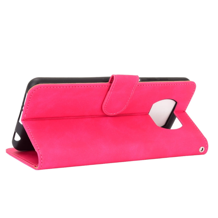 For Xiaomi Poco X3 NFC Solid Color Skin Feel Magnetic Buckle Horizontal Flip Calf Texture PU Leather Case with Holder & Card Slots & Wallet