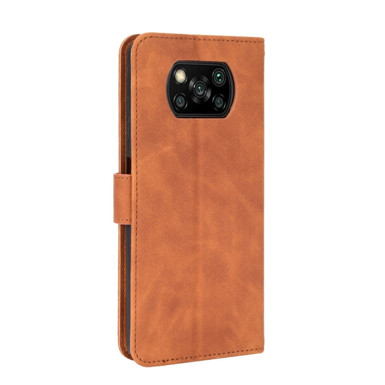 For Xiaomi Poco X3 NFC Solid Color Skin Feel Magnetic Buckle Horizontal Flip Calf Texture PU Leather Case with Holder & Card Slots & Wallet