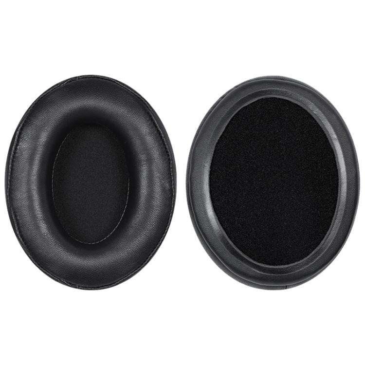 2pcs Lambskin Splicing Earphone Replacement Earpads Pads For HyperX Cloud 1 / I / 2 / II / 3 - Black