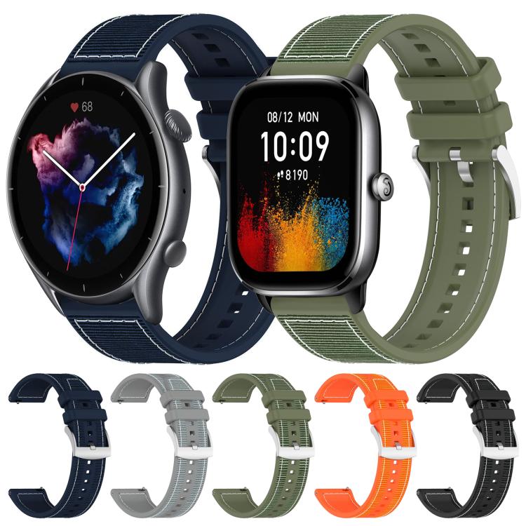 20mm For Amazfit GTS4 Mini / GTS 3 / GTS 2 xDfind Hybrid Nylon Braid Silicone Watch Band