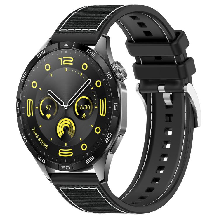 20mm For Huawei Watch GT4 / GT3 / GT2 xDfind Hybrid Nylon Braid Silicone Watch Band