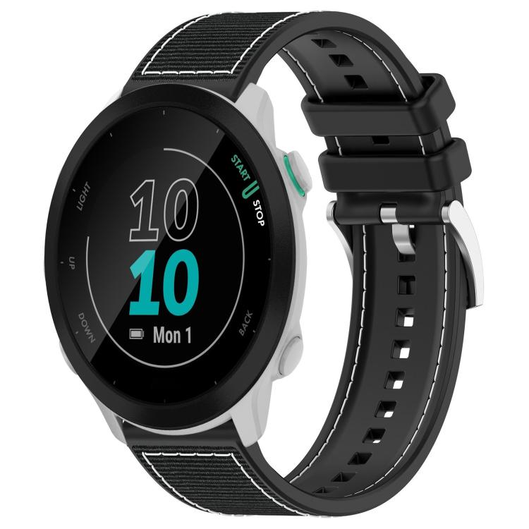 20mm For Garmin Forerunner 570 42mm/245/645 xDfind Hybrid Nylon Braid Silicone Watch Band