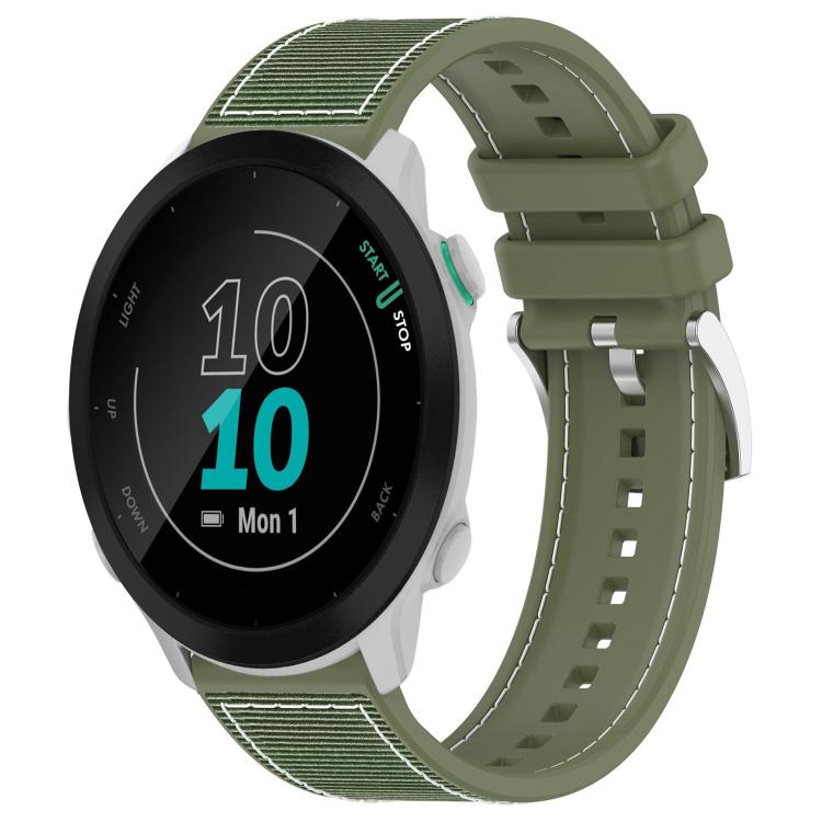 20mm For Garmin Forerunner 570 42mm/245/645 xDfind Hybrid Nylon Braid Silicone Watch Band