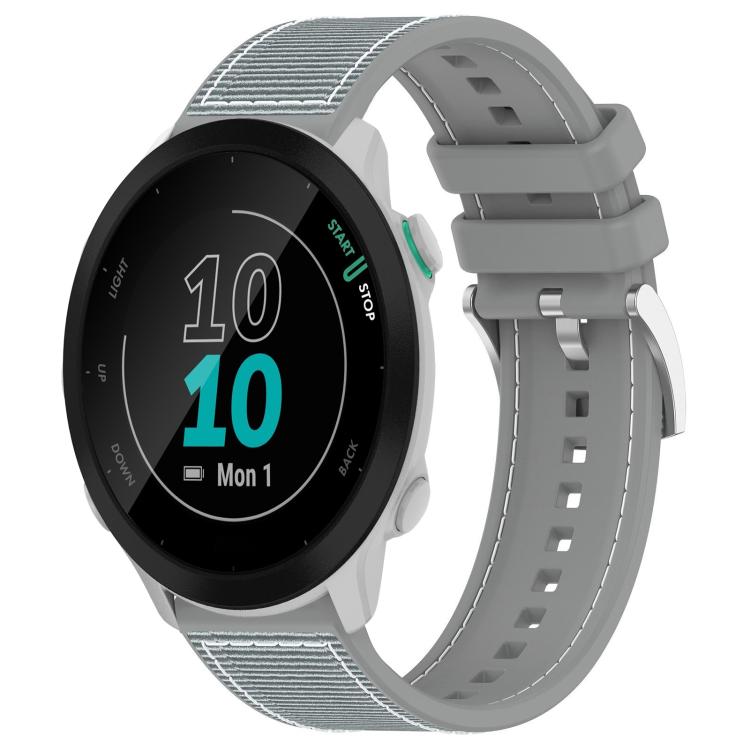 20mm For Garmin Forerunner 570 42mm/245/645 xDfind Hybrid Nylon Braid Silicone Watch Band