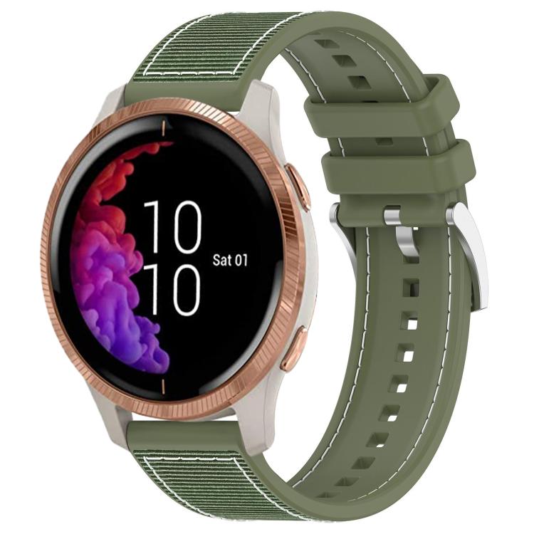 20mm For Garmin?Venu / Venu 2 / SQ / SQ2 xDfind Hybrid Nylon Braid Silicone Watch Band