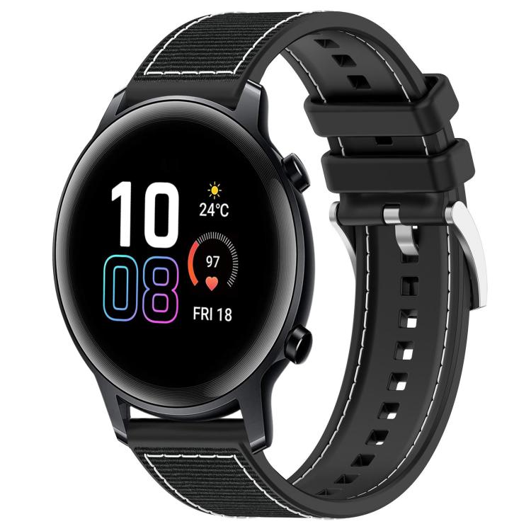 20mm For Honor Watch SE / MagicWatch 2 42mm xDfind Hybrid Nylon Braid Silicone Watch Band