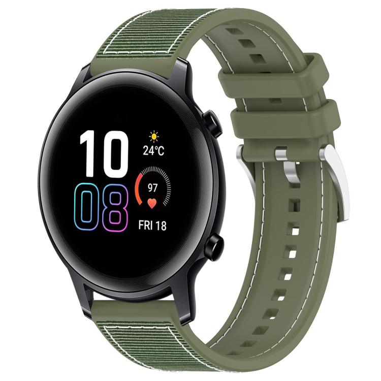 20mm For Honor Watch SE / MagicWatch 2 42mm xDfind Hybrid Nylon Braid Silicone Watch Band