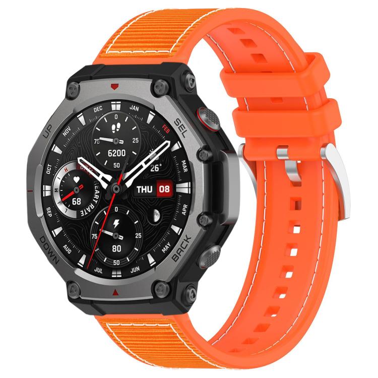 For Amazfit T-Rex 3 22mm xDfind Hybrid Nylon Braid Silicone Watch Band
