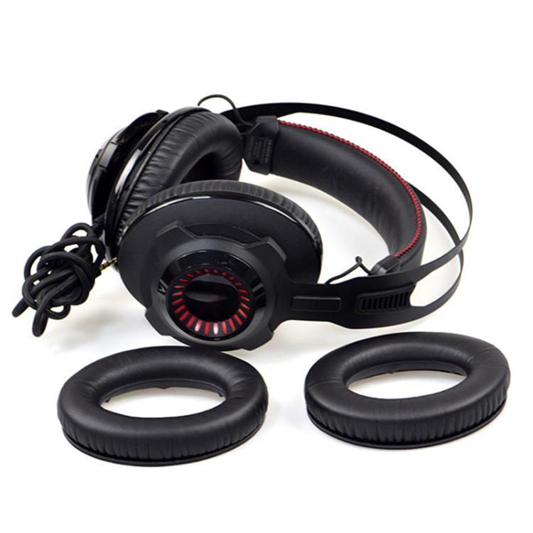 2pcs Ice Silk Cloth Earphone Replacement Earpads Pads For HyperX Revolver S - Black
