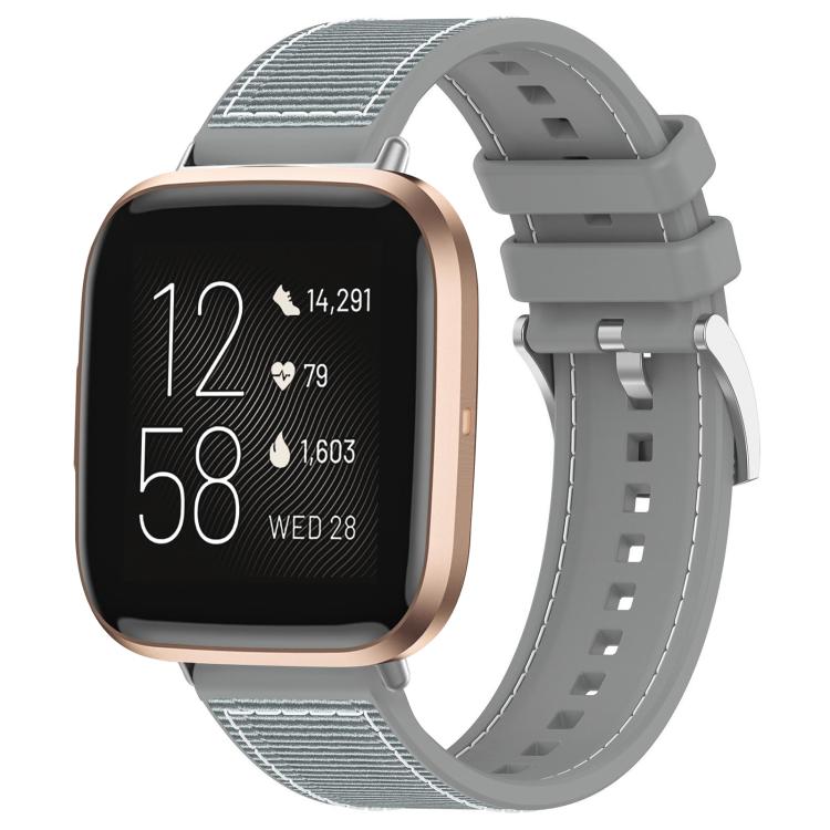 For Fitbit Versa 2/Versa/Versa Lite 22mm xDfind Hybrid Nylon Braid Silicone Watch Band