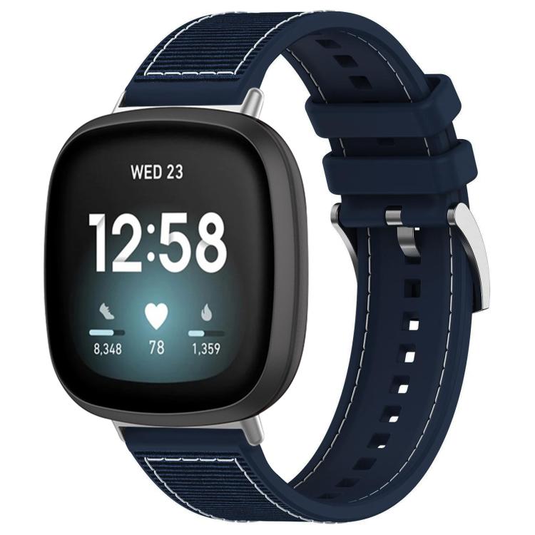 For Fitbit Versa 4/Versa3/Sense2/Sense 20mm xDfind Hybrid Nylon Braid Silicone Watch Band