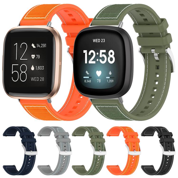 For Fitbit Versa 2/Versa/Versa Lite 22mm xDfind Hybrid Nylon Braid Silicone Watch Band