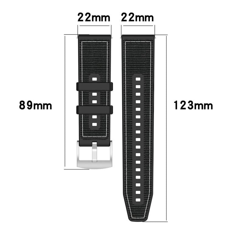 For Fitbit Versa 2/Versa/Versa Lite 22mm xDfind Hybrid Nylon Braid Silicone Watch Band