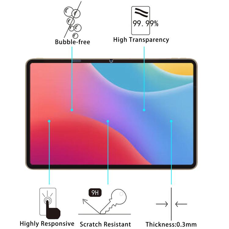 For Think Academy Learning Pad Pro 12.35 2pcs 9H 0.3mm Explosion-proof Tempered Glass Film