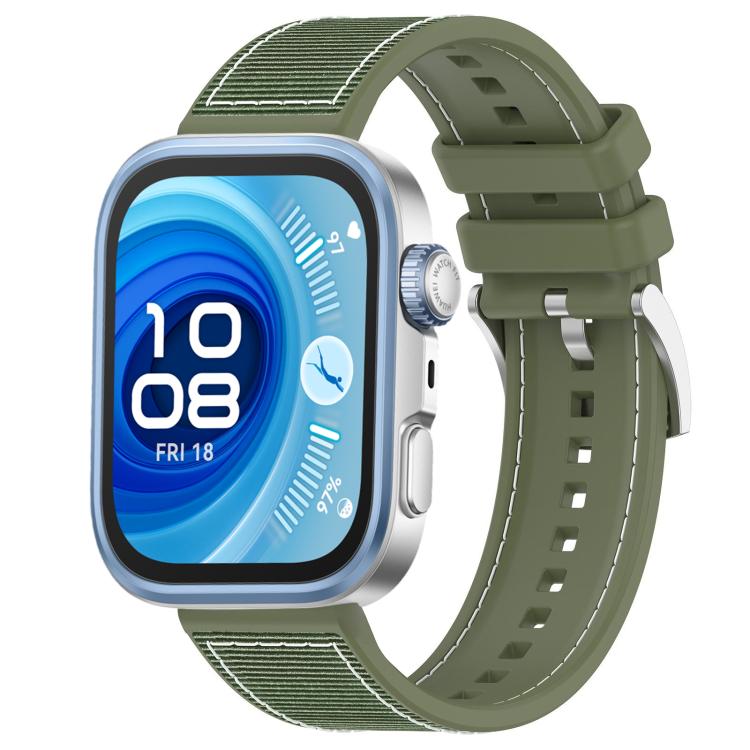 For Huawei Watch Fit4 / Fit3 / Fit4 Pro 20mm xDfind Hybrid Nylon Braid Silicone Watch Band