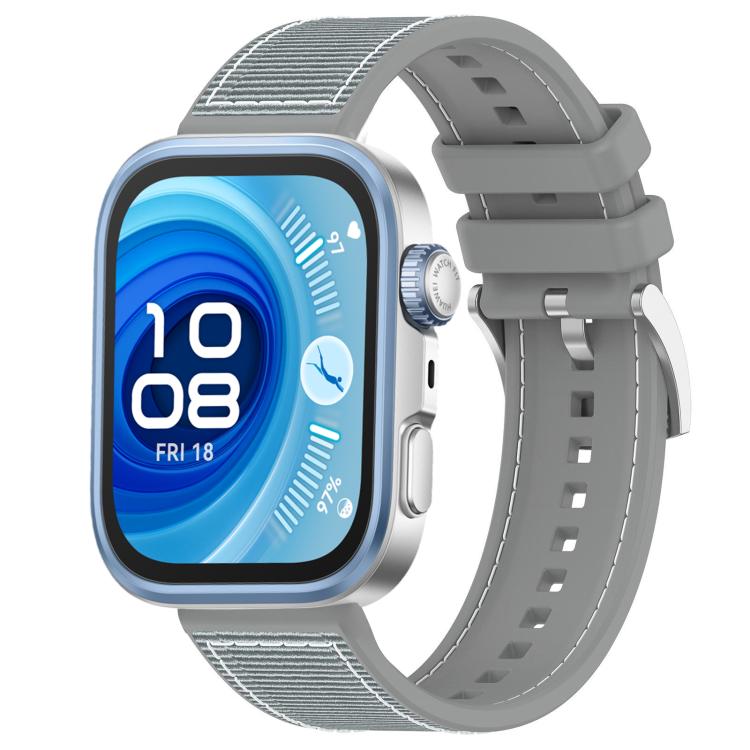 For Huawei Watch Fit4 / Fit3 / Fit4 Pro 20mm xDfind Hybrid Nylon Braid Silicone Watch Band