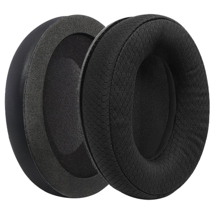 2pcs Football Net Splicing Earphone Replacement Earpads Pads For HyperX Revolver S - Black